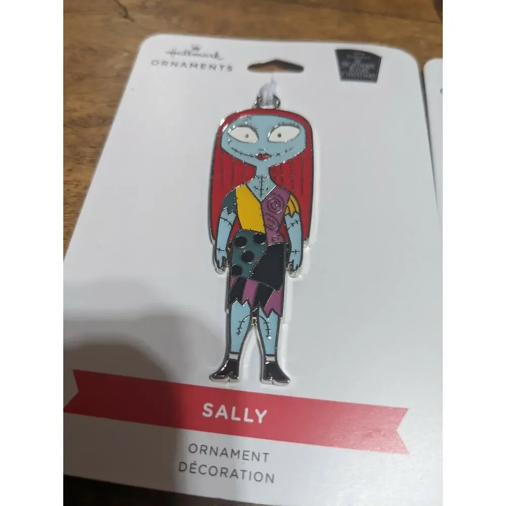 Hallmark Nightmare Before Christmas Flat Enamel Ornaments Lot of 3 New Jack Zero